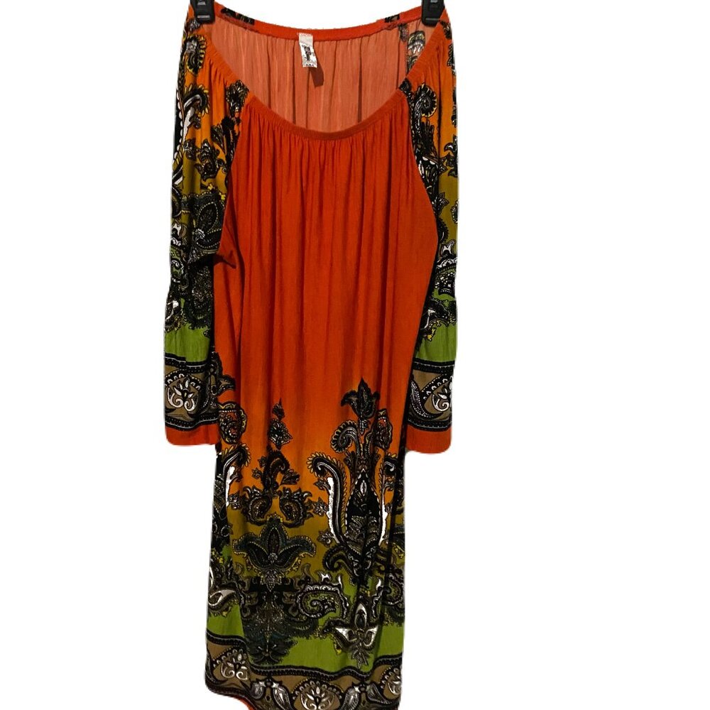 Women's Paisley Scooped Neck Dress